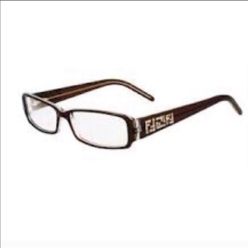 Fendi Eyeglasses Rhinestone Brown